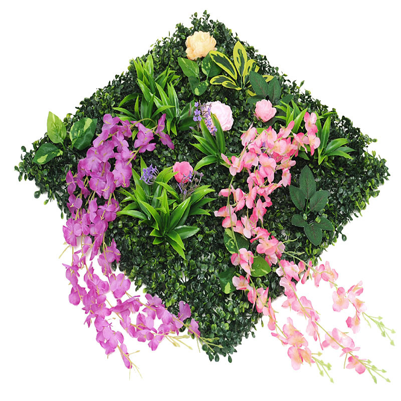 Planta artificial decoración de la pared al aire libre eucalipto césped artificial planta verde pared falso césped imagen de la pared de fondo