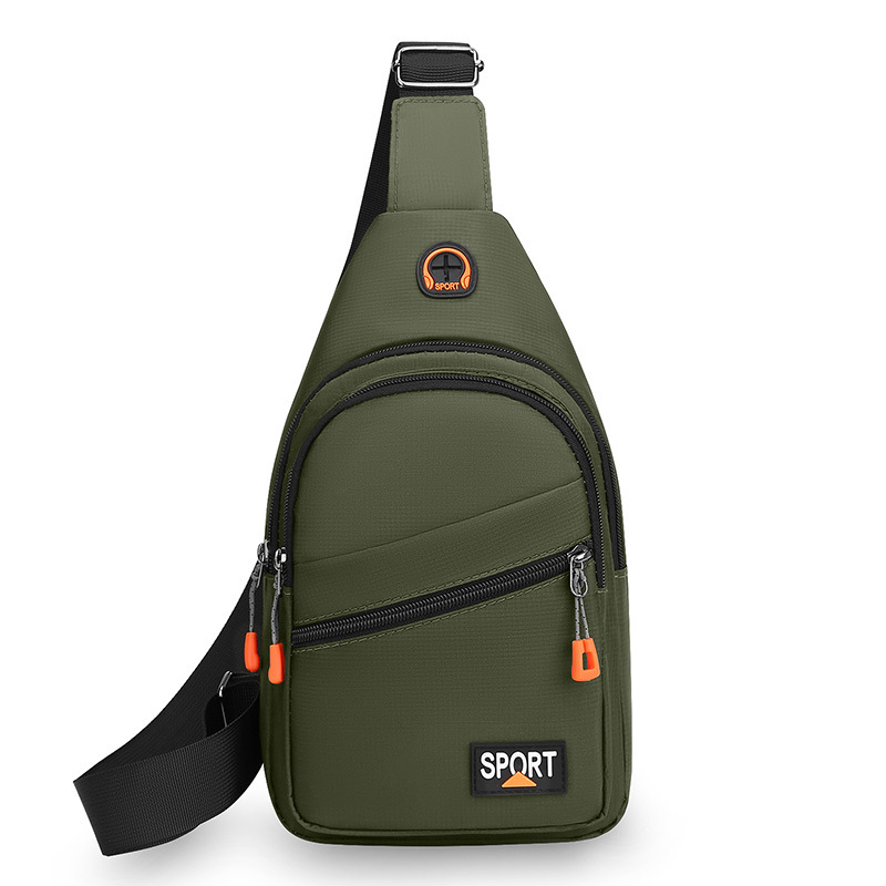 Bolsa de hombro de nylon universal de comercio exterior para hombres nuevo tipo multicapa simple mochila de moda al aire libre bolso de pecho de bicicleta