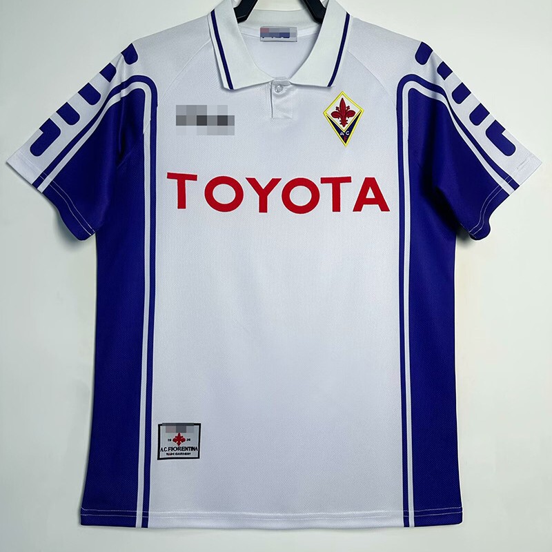 1998 Fiorentina Retro Jersey Baticosta 10 Baggio Long-Sleeved Shorts Football Uniform Fiorentina
