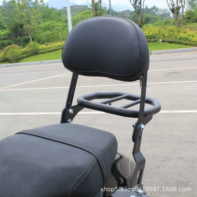 Motorcycle bumper – Motorcycle - connecting-bracket-black-fixed-backrest-round-pipe-tail-rack