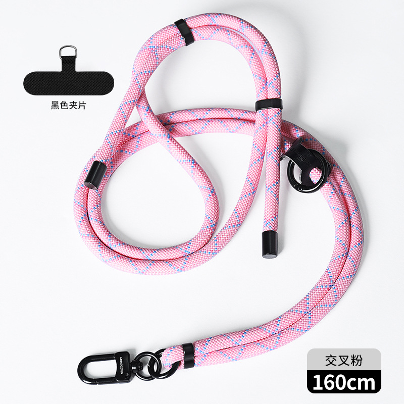 Cordón de teléfono móvil al por mayor crossbody ajustable avanzado Halter muñeca tejida Sling back clip caja del teléfono móvil correa de cordón