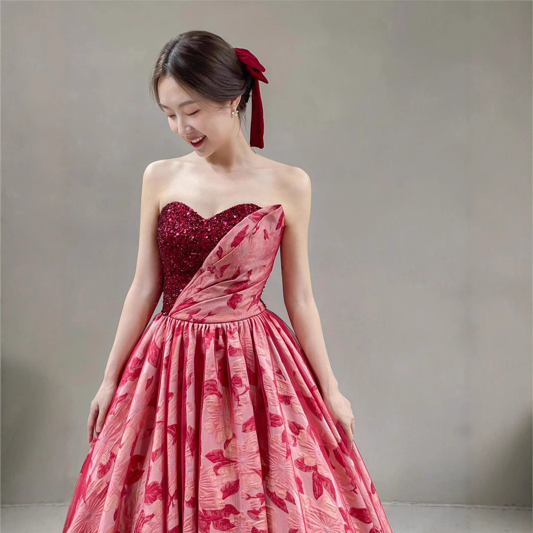 Cross-Border Foreign Trade Supply Source: Puffy Skirt 2026 Bride's Toast Dress, Ball Gown, Dreamy Wedding Dress, Evening Dress for Adults, Amazon