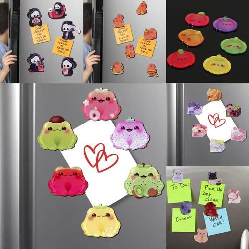 TYCT012-021 Creative Cartoon Animal Fruit Acrylic Magnetic Refrigerator Magnet Decorative Magnetic Adhesive