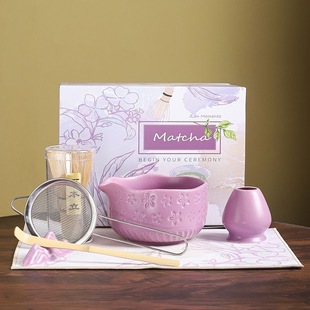 Japanese Cherry Blossom Ceramic Matcha Bowl Tea Set Matcha Tea Ceremony Accessories Bai Benli Song Dynasty Tea Art Tool Gift Box