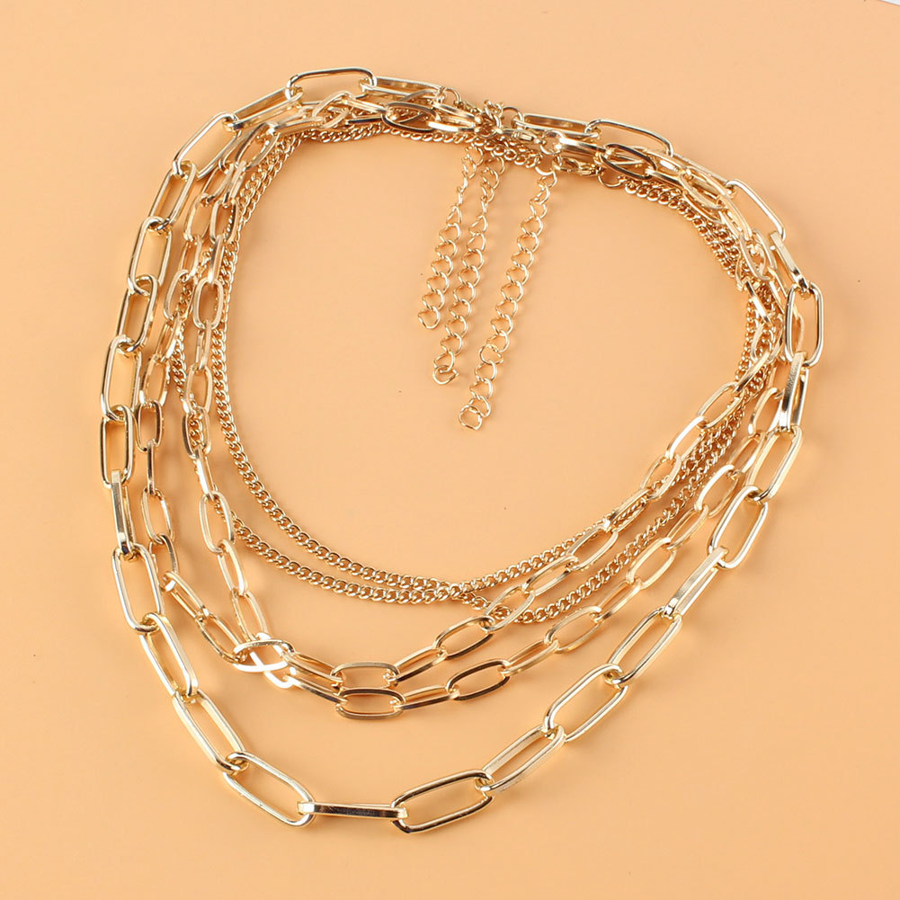 Retro Modern Style Geometric Alloy Plating Women's Layered Necklaces 1 Piece display picture 7