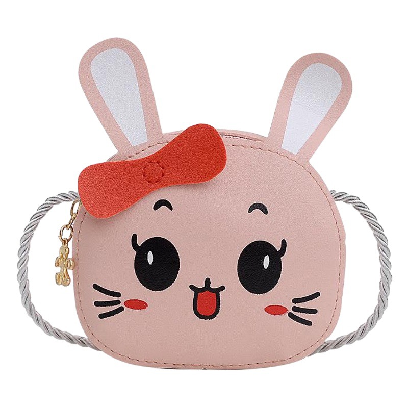 Lindo conejito bolsa de mensajero nuevos niños bolsa de moda Niña hombro accesorios bolsa de dibujos animados monedero