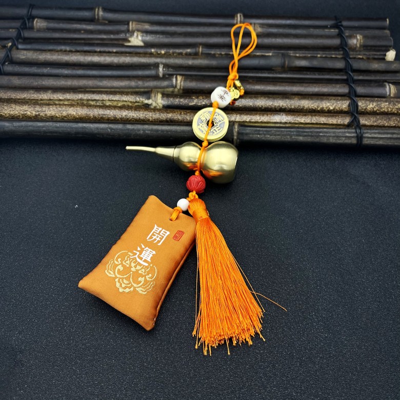 Xiangbao copper gourd pendant-orange opening