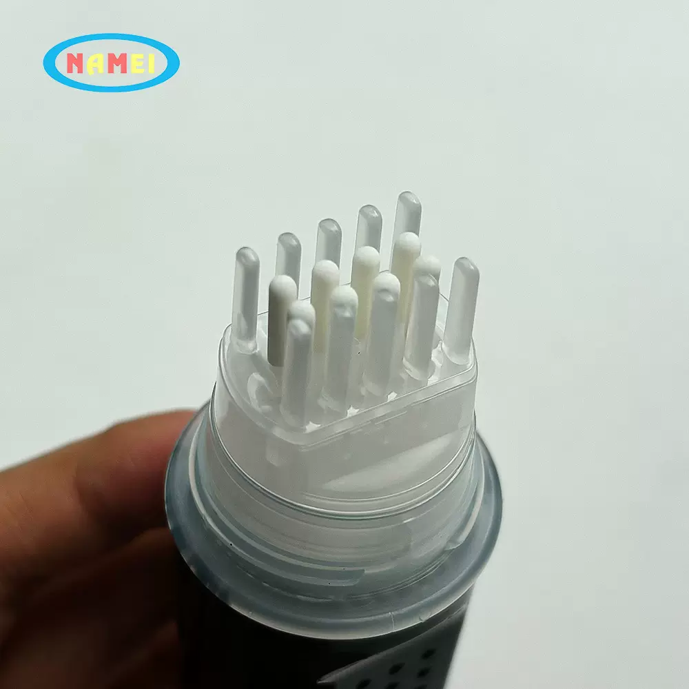 双排齿梳液体染发棒包材遮盖白发神器美发笔便携美发棒包装