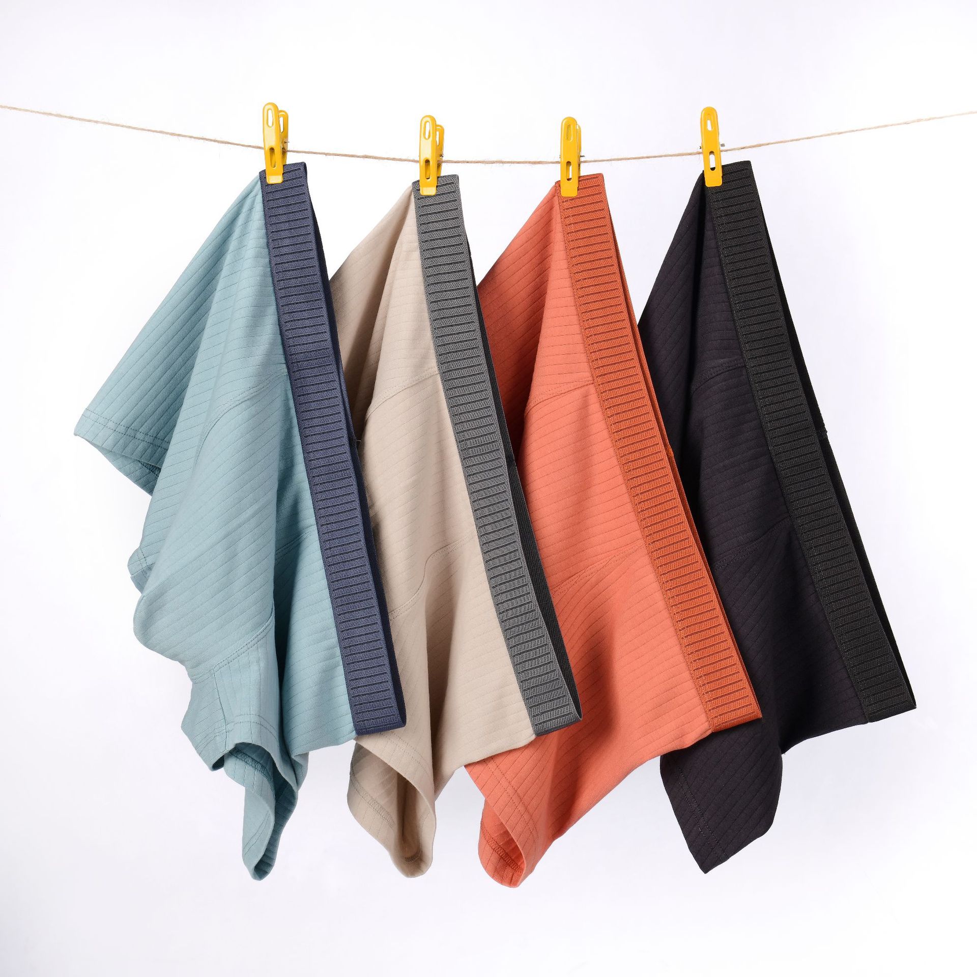 50支長絨棉大碼男士內褲透氣條紋無痕內褲男中腰青少年平角男褲衩