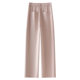 Light-colored natural silk cotton straight-leg pants women's 2025 new spring and autumn casual machete pants high waist slimming draped suit pants
