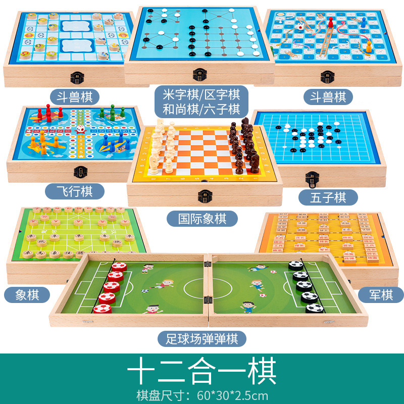 Juego de Ajedrez de madera interacción padre-niño ajedrez juguete de los niños jugando ajedrez toque ajedrez hockey hielo juego de escritorio Batalla Colección