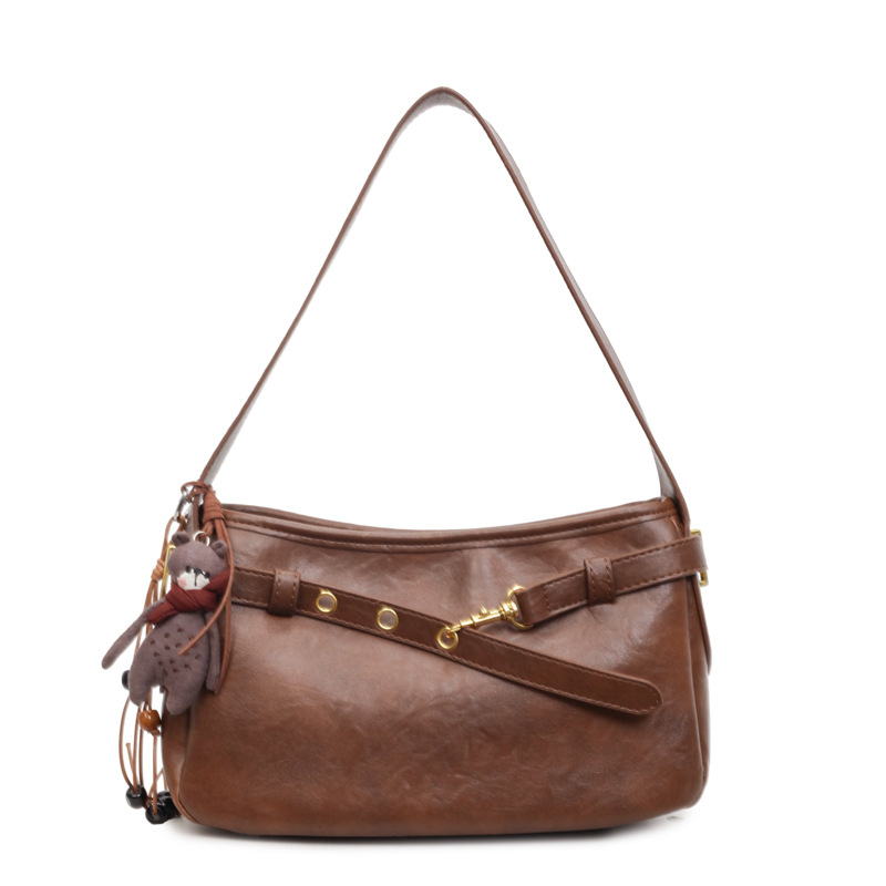 Transfronterizos retro temperamento alto bolso de brazo de mujer 2025 invierno nuevo gran capacidad versátil mochila de viaje