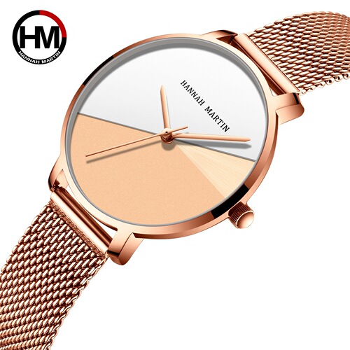 Nordic minimalist style scaleless Japanese quartz movement watch waterproof literary style fashion creative ladies watch