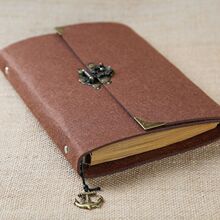 学生复古牛皮纸活页记事本a5毛毡笔记本文具创意a6手账本日记本子
