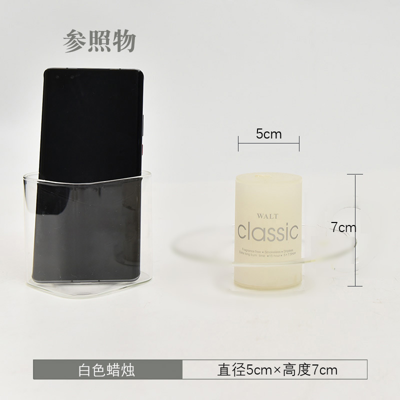 Candelabro redondo de vidrio de color de estilo europeo con mango retro transparente titular de la vela de vidrio del hogar decoración de estilo chino