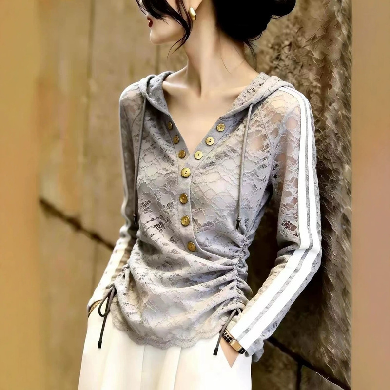 French-style, stunning top for women, perfect for wearing on its own, 2026 autumn new collection, a must-have for this year's fashion trends, ideal for special occasions French-style, stunning top for women, perfect for wearing on its own, 2026 autumn new collection, a must-have for this year's fashion trends, ideal for special occasions