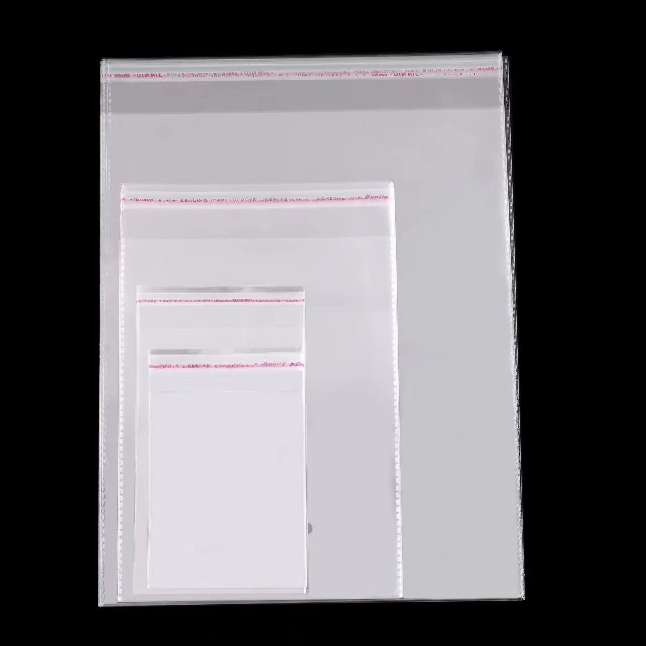 맞춤형 자체 접착 opp 자체 접착 가방 보석 의류 투명 플라스틱 포장 가방 자체 접착 가방 필름 지 플락 가방