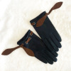 Gloves, demi-season keep warm set, warm motorcycle sheepskin, genuine leather