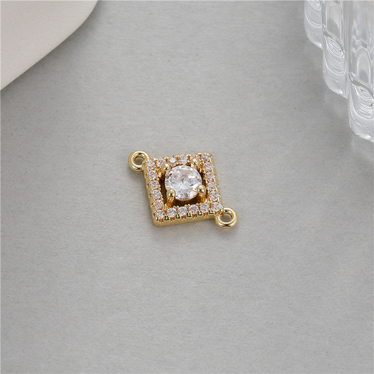 Heart Shape Pattern Plating, Inlay Design Simple Style, Classic Style Style 1 Piece Copper Zircon Heart Shape Simple Style Classic Style