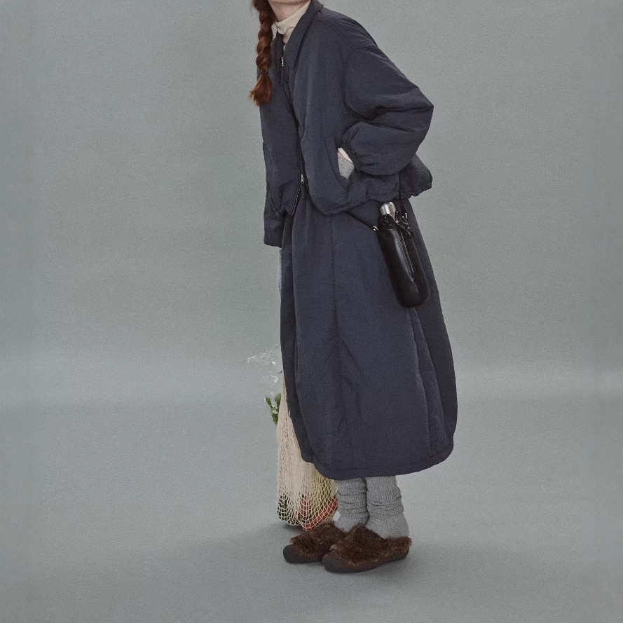 Scandinavian Retro Light 3m Thinsulate Beige Gray Jacket Cotton Outwear Cocoon Quilted Skirt Source Manufacturer