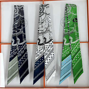 Men's Mulberry Silk Long Scarf Scarf Men's Retro Silk Suit Shirt Scarf Women's Neck Summer Thin