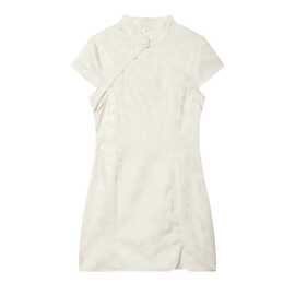 外贸新款欧美风  修身显瘦简约百搭提花短连衣裙2630538