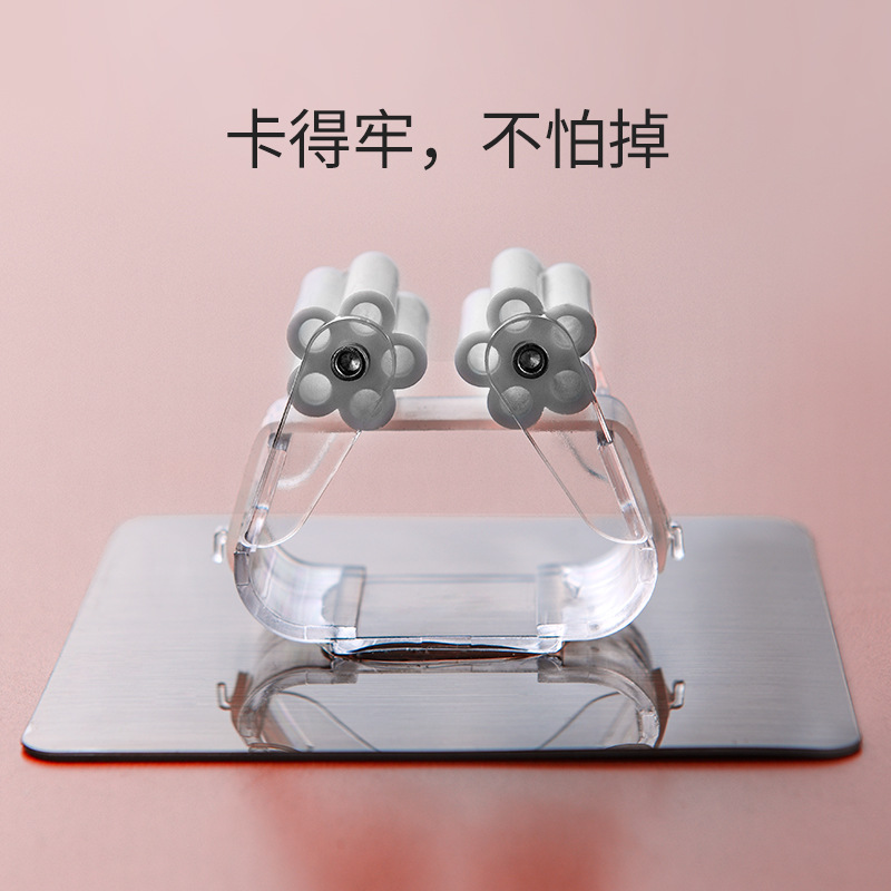 Gancho de fregona sin perforación Soporte de escoba para colgar en la pared Gancho sin costuras Hebilla de fregona Clip de fregona fuerte para baño