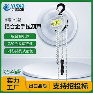宇雕定制FKS型铝合金手拉葫芦1t2T3T10吨倒链3m6米小型吊装机葫芦