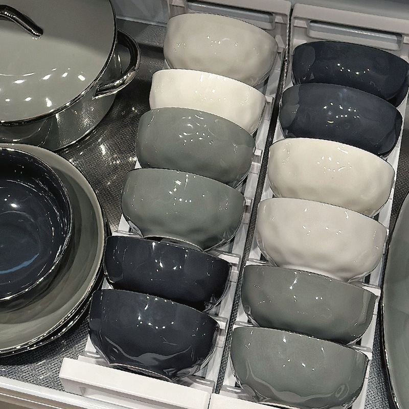 Scandinavian Simple Style Dish Set, High-End Ceramic Dishes, Household Accessible Luxury Rice Bowls, Plates, Tableware, Housewarming Gifts Scandinavian Simple Style Dish Set, High-End Ceramic Dishes, Household Accessible Luxury Rice Bowls, Plates, Tableware, Housewarming Gifts