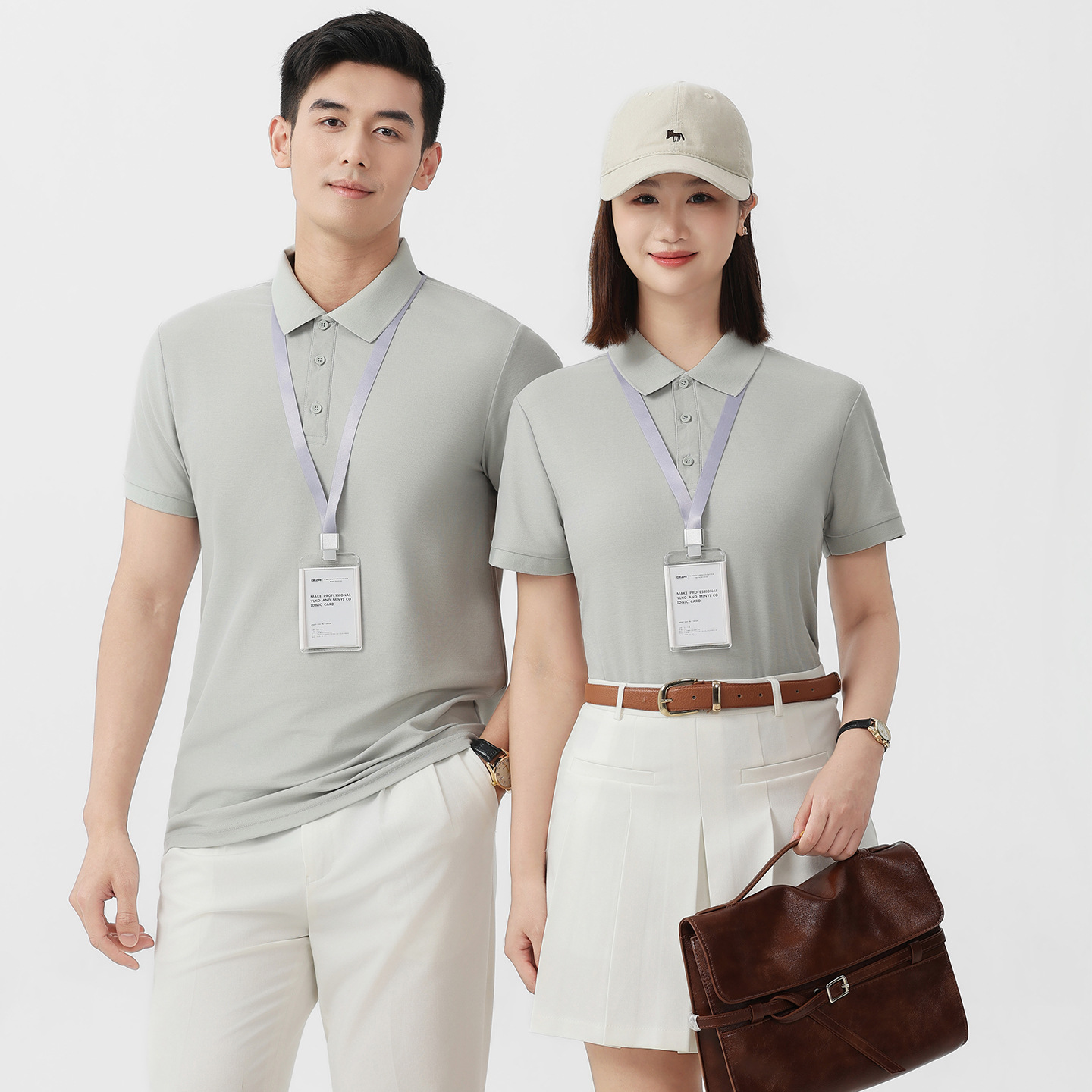 POLO衫促销品QH2607仿棉纯色高弹无螺口翻领广告衫免费定制logo