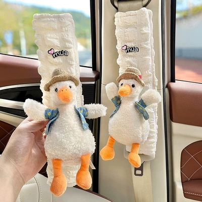 Car Seatbelt Shoulder Pads, Universal Seat belt shoulder pad - come-on-duck-puff-shoulder-pads-30cm-pair