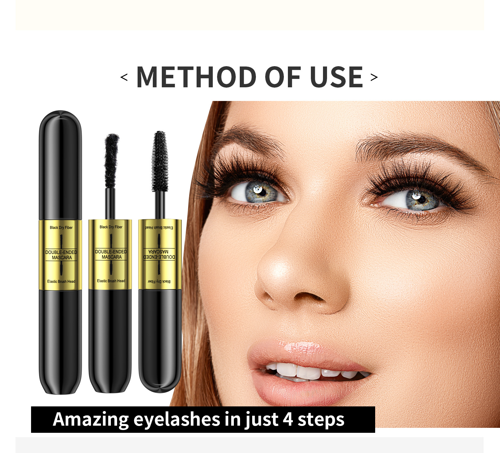 Hellokiss doppia testa due in uno innesto di fibra occhio nero impermeabile, denso, senza trucco, tinto e arricciato_voghion.com