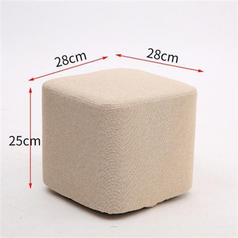 카키색 높이 25cm 사각 스툴 - 장인 정신으로 엄선