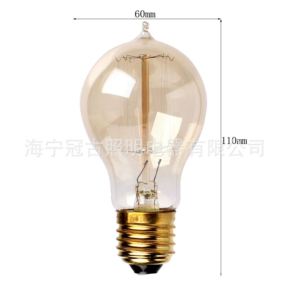 Retro incandescent lamp, antique bulb, 40W, 60W