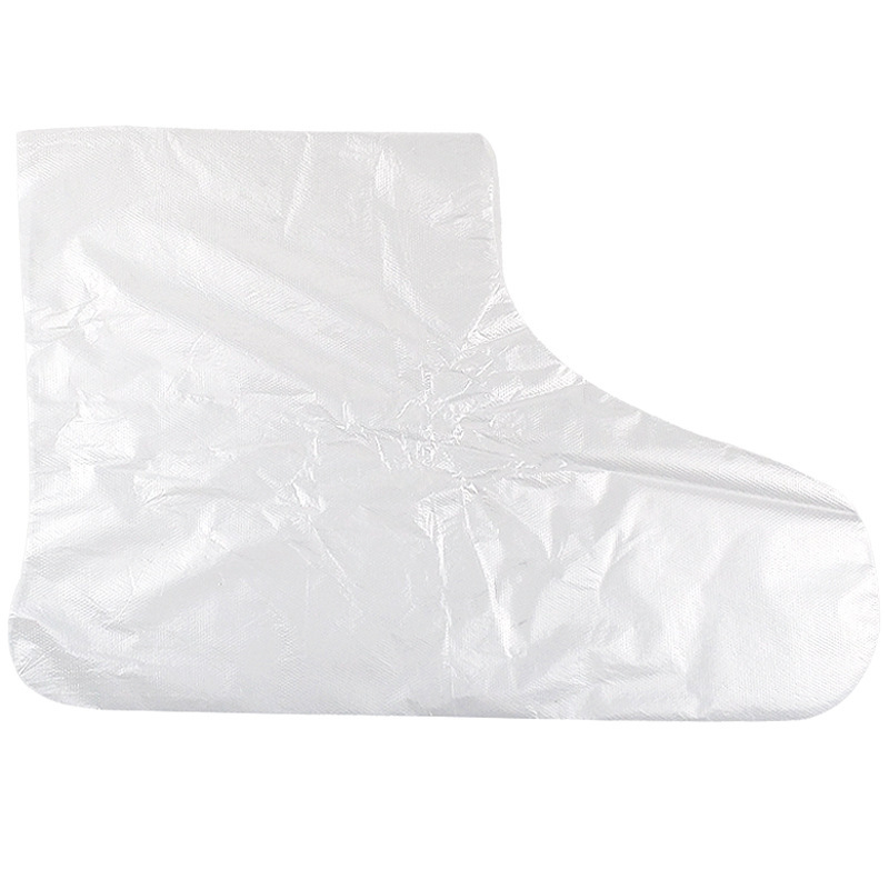 Calcetines de plástico desechables, mascarilla para pies, cubierta para pies, calcetines de tubo largo, zapatos de prueba, calcetines, tienda de terapia de pies, cubierta de pies impermeable, cuidado de pies agrietados