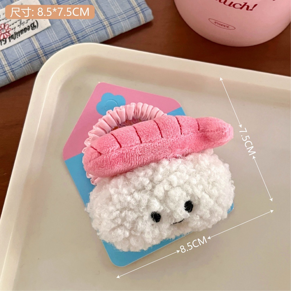 Arroz japonés de púrpura gatito muñeca colgante lindos clips de pelo de dibujos animados corazón de niña llaver colgando clips de borde