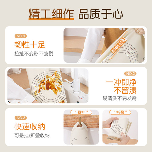 Extra large silicone mat kitchen and dough mat set food grade thickened silicone kneading mat home baking mat