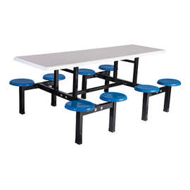 食堂餐桌椅不锈钢餐桌4人8人位学校食堂餐桌员工连体快餐桌椅组合