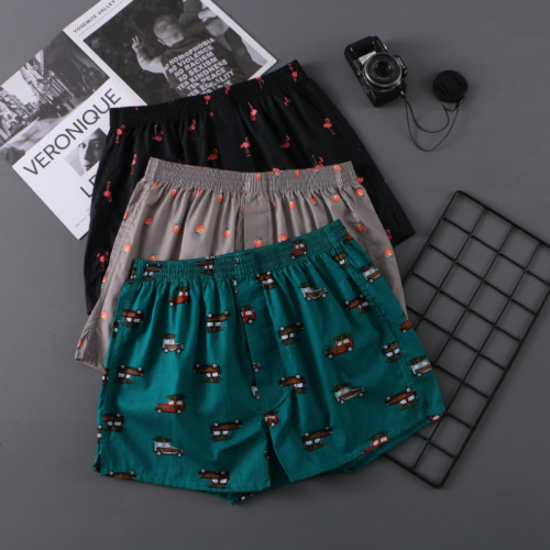 Cotton loose boxer briefs, home casual men's Arrow pants, large size men's pure cotton underwear, men's pants wholesale