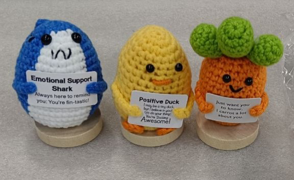 Blue Shark E card + Little Yellow Duck P card + Skinny Carrot J card + 3 double needle bases