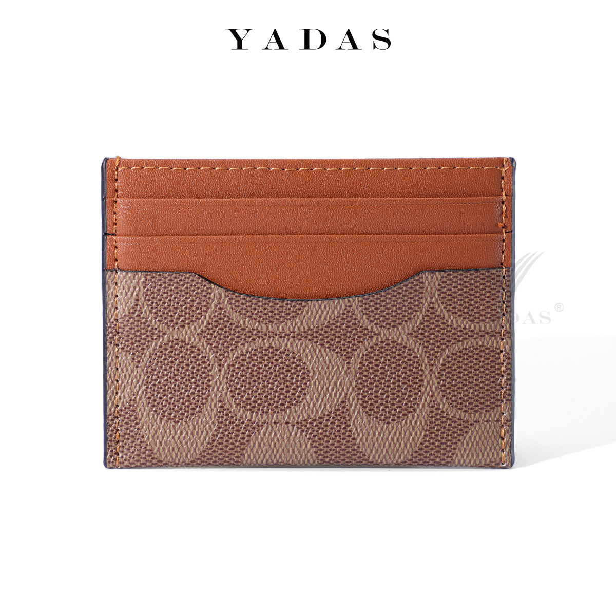 YADAS nuevo paquete de tarjetas de cremallera impresión oval patrón antiguo de moda multi tarjeta damas fábrica PU bolsa de tarjetas al por mayor