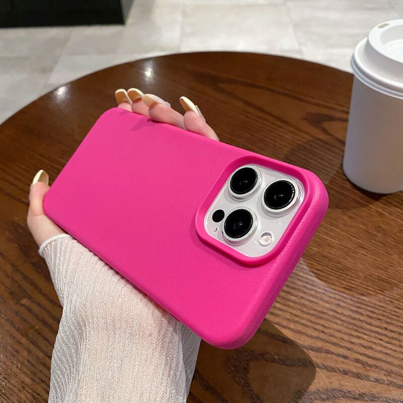 适用苹果iphone17皮纹软壳保护套简约纯色苹果16PROMAX防摔手机壳|undefined