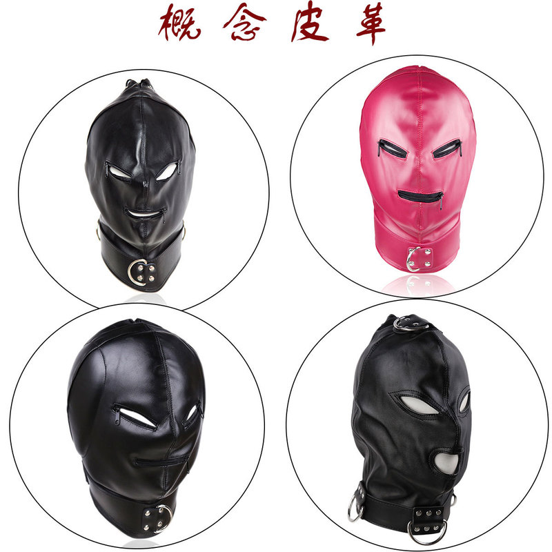 Wholesale Adult Sex Toys Sm Leather Zipper Hood Mask Nightclub Stage Passionate Performance Training Dropshipping