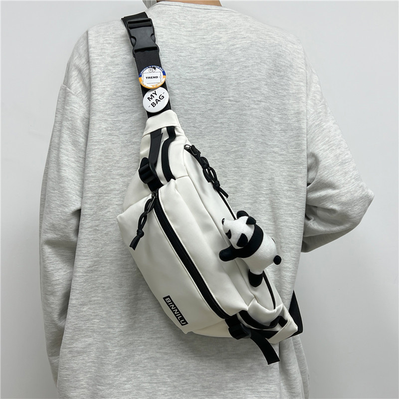 New Simple Chest Bag Men's Casual Trendy Sports Student Shoulder Bag All-match Crossbody Bag Women's Mobile Phone Men's Waist Bag