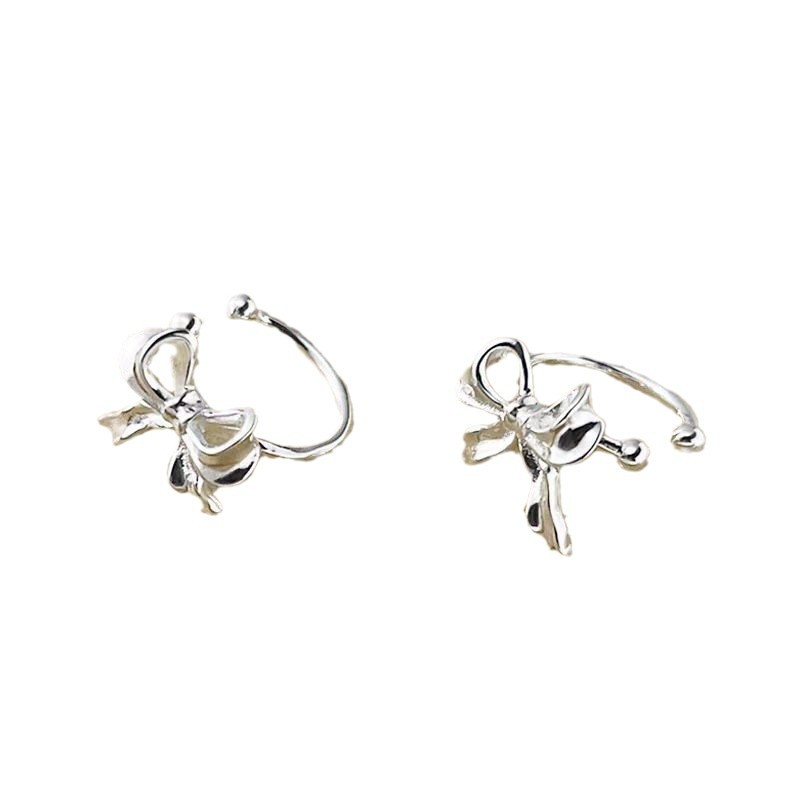 Ins arco de arco de hueso de oreja clips dulce y fresco elegante suave clips de orejas de diseño sensación de novedad accesorios pendientes sin agujeros de orejas