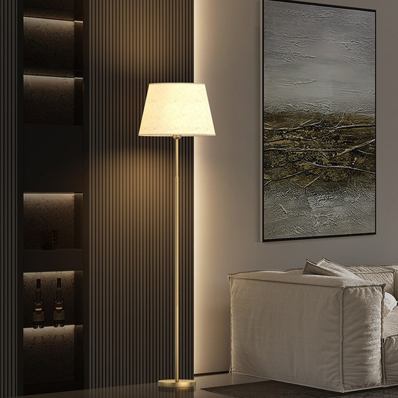 American-style copper floor lamp modern living room bedroom hotel guest room floor lamp dining room study standing table lamp