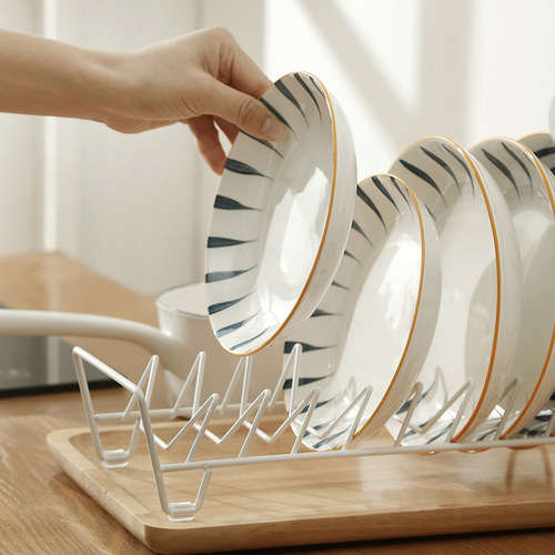 Kitchen shelf for placing bowls and plates, household multi-functional bowl and dish storage rack, counter water drainage rack, display rack