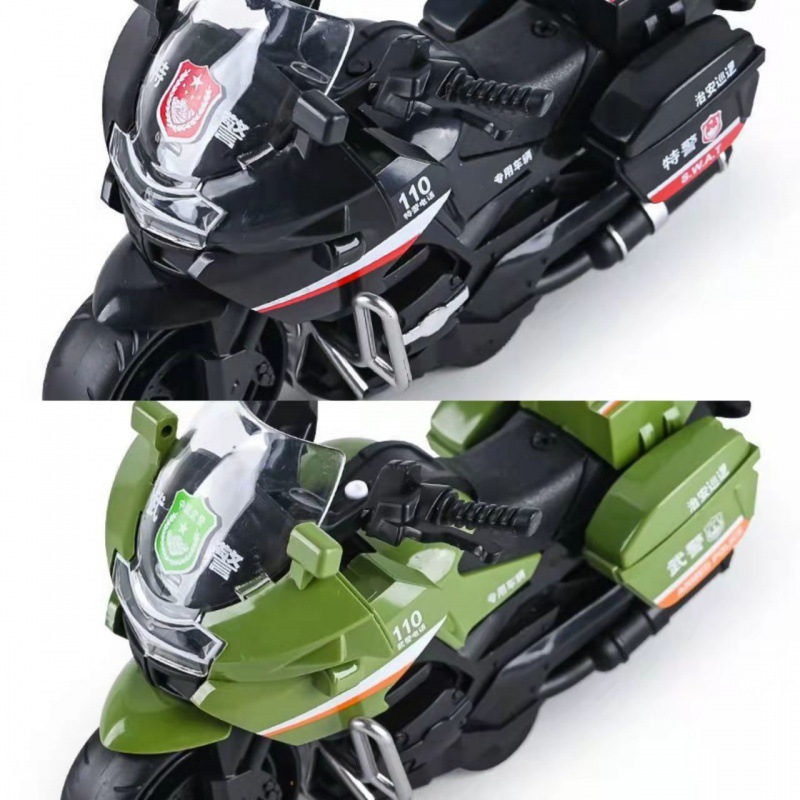 오토바이 2대(SWAT + 무장경찰)