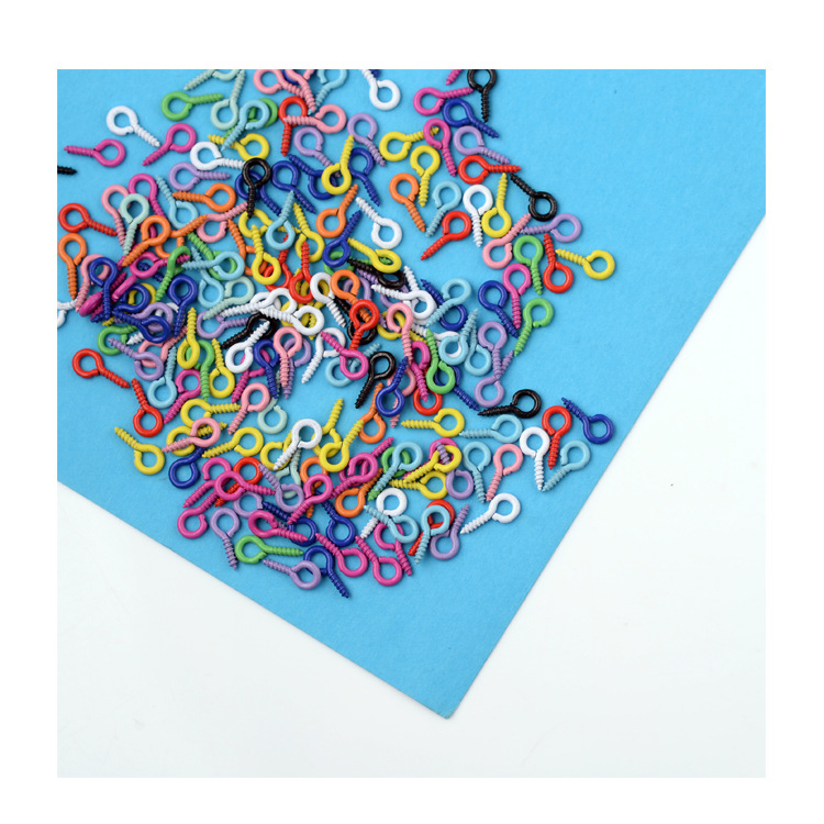 Pintura de metal cuerno de oveja color de uñas pintura cuerno de oveja tornillo de uñas color oveja ojo uñas bricolaje accesorios de joyería al por mayor