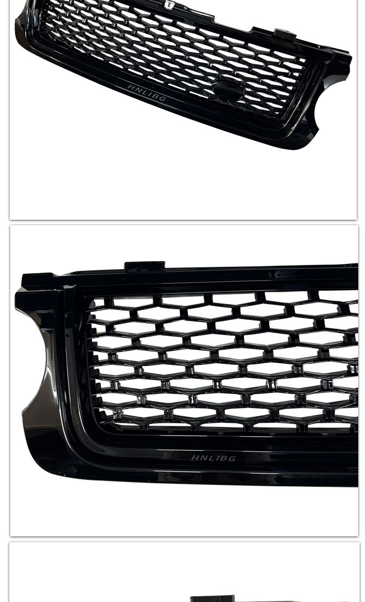 Suitable for 2010 Range Rover Executive Front Bumper Grille, Honeycomb Mesh, All-Black Supercharged Mesh, Lr026103